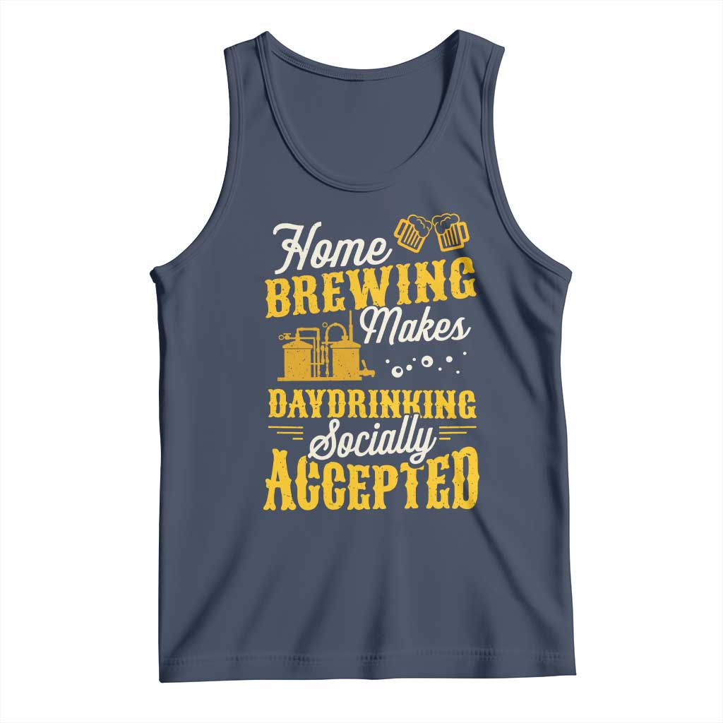 Funny Craft Crew Beer Homebrewers Tank Top Home Brewing Makes Day Drinking Socially Accepted Brewery Fans