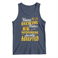 Funny Craft Crew Beer Homebrewers Tank Top Home Brewing Makes Day Drinking Socially Accepted Brewery Fans