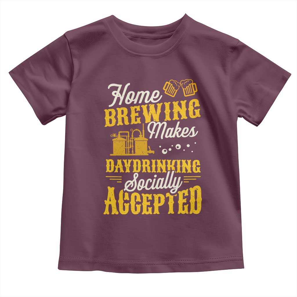 Funny Craft Crew Beer Homebrewers Toddler T Shirt Home Brewing Makes Day Drinking Socially Accepted Brewery Fans