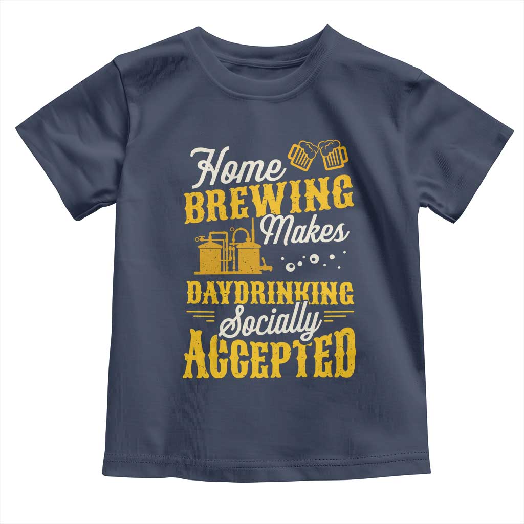 Funny Craft Crew Beer Homebrewers Toddler T Shirt Home Brewing Makes Day Drinking Socially Accepted Brewery Fans