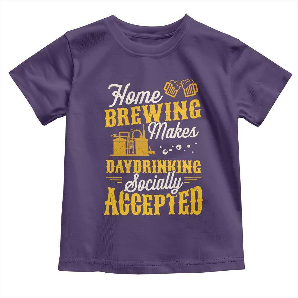 Funny Craft Crew Beer Homebrewers Toddler T Shirt Home Brewing Makes Day Drinking Socially Accepted Brewery Fans