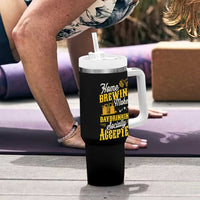 Funny Craft Crew Beer Homebrewers Tumbler With Handle Home Brewing Makes Day Drinking Socially Accepted Brewery Fans