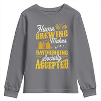Funny Craft Crew Beer Homebrewers Youth Sweatshirt Home Brewing Makes Day Drinking Socially Accepted Brewery Fans