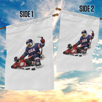 USA Eagle Vs Canada Loon Rivalry Graphic Garden Flag Funny Sports Fan Ice Hockey Game Day Supporter