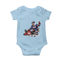 USA Eagle Vs Canada Loon Rivalry Graphic Baby Onesie Funny Sports Fan Ice Hockey Game Day Supporter