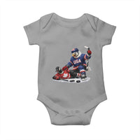 USA Eagle Vs Canada Loon Rivalry Graphic Baby Onesie Funny Sports Fan Ice Hockey Game Day Supporter
