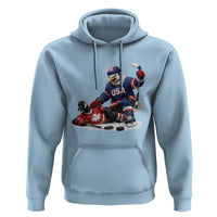 USA Eagle Vs Canada Loon Rivalry Graphic Hoodie Funny Sports Fan Ice Hockey Game Day Supporter