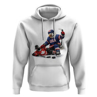 USA Eagle Vs Canada Loon Rivalry Graphic Hoodie Funny Sports Fan Ice Hockey Game Day Supporter