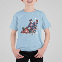 USA Eagle Vs Canada Loon Rivalry Graphic T Shirt For Kid Funny Sports Fan Ice Hockey Game Day Supporter