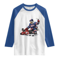 USA Eagle Vs Canada Loon Rivalry Graphic Raglan Shirt Funny Sports Fan Ice Hockey Game Day Supporter