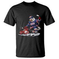 USA Eagle Vs Canada Loon Rivalry Graphic T Shirt Funny Sports Fan Ice Hockey Game Day Supporter