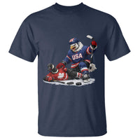 USA Eagle Vs Canada Loon Rivalry Graphic T Shirt Funny Sports Fan Ice Hockey Game Day Supporter