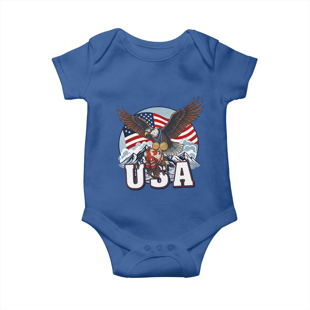 USA 1980 2026 American Eagle vs Canada Loon Baby Onesie Vintage Champs Retro Game Day Hockey Sports Fan