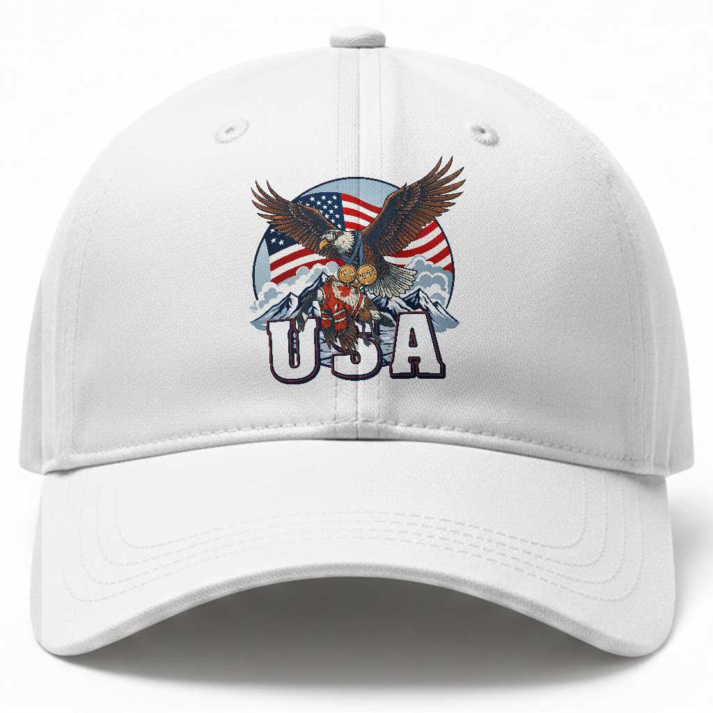 USA 1980 2026 American Eagle vs Canada Loon Baseball Cap Vintage Champs Retro Game Day Hockey Sports Fan