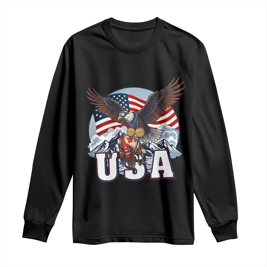 USA 1980 2026 American Eagle vs Canada Loon Long Sleeve Shirt Vintage Champs Retro Game Day Hockey Sports Fan