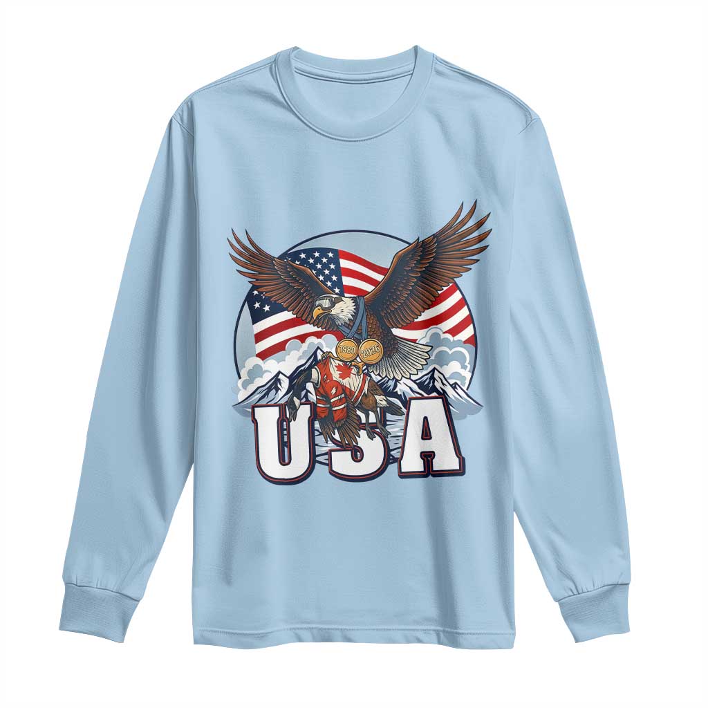 USA 1980 2026 American Eagle vs Canada Loon Long Sleeve Shirt Vintage Champs Retro Game Day Hockey Sports Fan