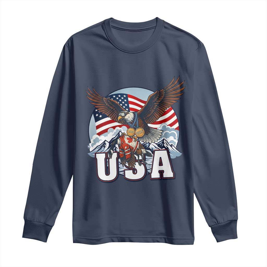 USA 1980 2026 American Eagle vs Canada Loon Long Sleeve Shirt Vintage Champs Retro Game Day Hockey Sports Fan