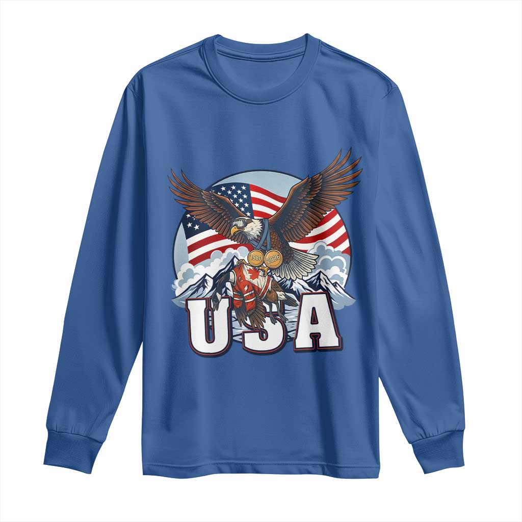 USA 1980 2026 American Eagle vs Canada Loon Long Sleeve Shirt Vintage Champs Retro Game Day Hockey Sports Fan