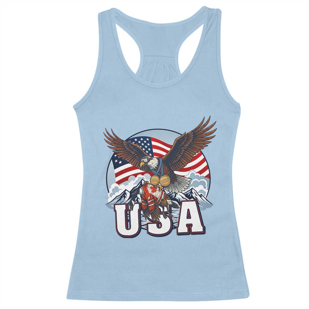 USA 1980 2026 American Eagle vs Canada Loon Racerback Tank Top Vintage Champs Retro Game Day Hockey Sports Fan