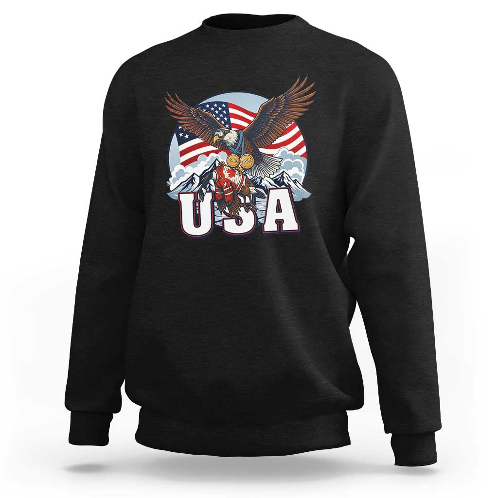 USA 1980 2026 American Eagle vs Canada Loon Sweatshirt Vintage Champs Retro Game Day Hockey Sports Fan