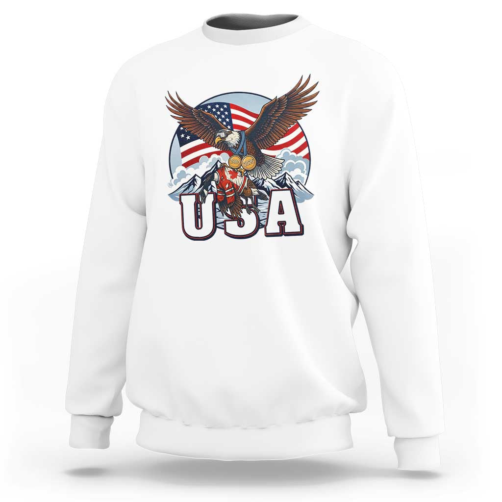 USA 1980 2026 American Eagle vs Canada Loon Sweatshirt Vintage Champs Retro Game Day Hockey Sports Fan