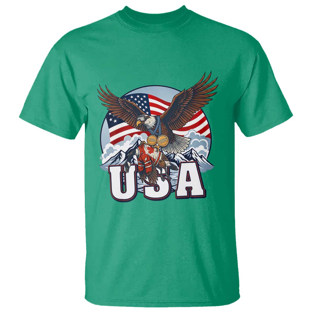 USA 1980 2026 American Eagle vs Canada Loon T Shirt Vintage Champs Retro Game Day Hockey Sports Fan