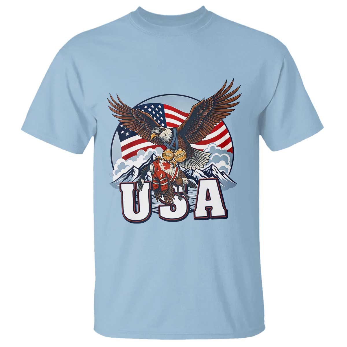 USA 1980 2026 American Eagle vs Canada Loon T Shirt Vintage Champs Retro Game Day Hockey Sports Fan