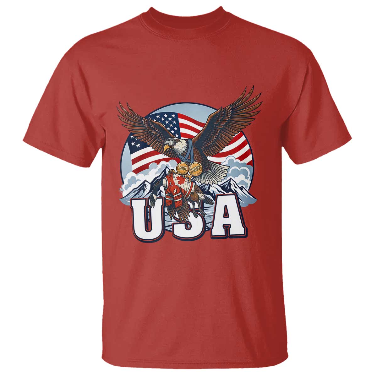 USA 1980 2026 American Eagle vs Canada Loon T Shirt Vintage Champs Retro Game Day Hockey Sports Fan