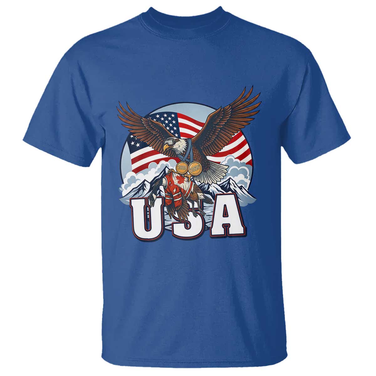 USA 1980 2026 American Eagle vs Canada Loon T Shirt Vintage Champs Retro Game Day Hockey Sports Fan