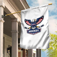 Screaming American Eagle Hockey Pride Graphic Garden Flag Proud USA Ice Sticks Sports Fan