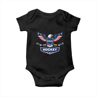 Screaming American Eagle Hockey Pride Graphic Baby Onesie Proud USA Ice Sticks Sports Fan
