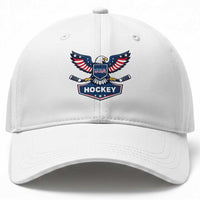 Screaming American Eagle Hockey Pride Graphic Baseball Cap Proud USA Ice Sticks Sports Fan