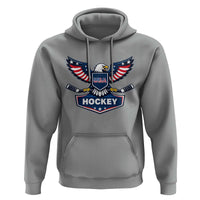 Screaming American Eagle Hockey Pride Graphic Hoodie Proud USA Ice Sticks Sports Fan