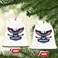 Screaming American Eagle Hockey Pride Graphic Ceramic Ornament Proud USA Ice Sticks Sports Fan