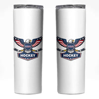 Screaming American Eagle Hockey Pride Graphic Skinny Tumbler Proud USA Ice Sticks Sports Fan