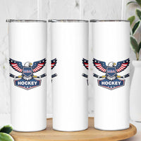 Screaming American Eagle Hockey Pride Graphic Skinny Tumbler Proud USA Ice Sticks Sports Fan