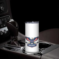 Screaming American Eagle Hockey Pride Graphic Skinny Tumbler Proud USA Ice Sticks Sports Fan