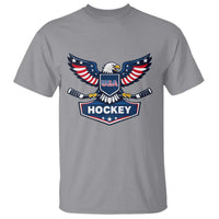 Screaming American Eagle Hockey Pride Graphic T Shirt Proud USA Ice Sticks Sports Fan