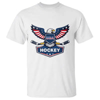 Screaming American Eagle Hockey Pride Graphic T Shirt Proud USA Ice Sticks Sports Fan