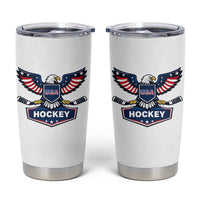 Screaming American Eagle Hockey Pride Graphic Tumbler Cup Proud USA Ice Sticks Sports Fan