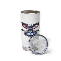 Screaming American Eagle Hockey Pride Graphic Tumbler Cup Proud USA Ice Sticks Sports Fan