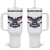 Screaming American Eagle Hockey Pride Graphic Tumbler With Handle Proud USA Ice Sticks Sports Fan