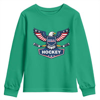 Screaming American Eagle Hockey Pride Graphic Youth Sweatshirt Proud USA Ice Sticks Sports Fan