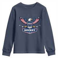 Screaming American Eagle Hockey Pride Graphic Youth Sweatshirt Proud USA Ice Sticks Sports Fan