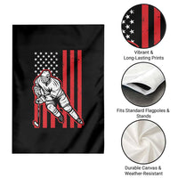 Patriotic American Flag Ice Hockey Player Garden Flag Stars And Stripes Sports Graphic