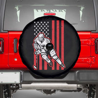 Patriotic American Flag Ice Hockey Player Spare Tire Cover Stars And Stripes Sports Graphic