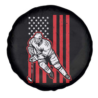 Patriotic American Flag Ice Hockey Player Spare Tire Cover Stars And Stripes Sports Graphic