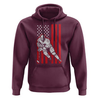 Patriotic American Flag Ice Hockey Player Hoodie Stars And Stripes Sports Graphic