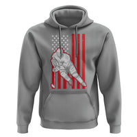 Patriotic American Flag Ice Hockey Player Hoodie Stars And Stripes Sports Graphic