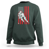Patriotic American Flag Ice Hockey Player Sweatshirt Stars And Stripes Sports Graphic